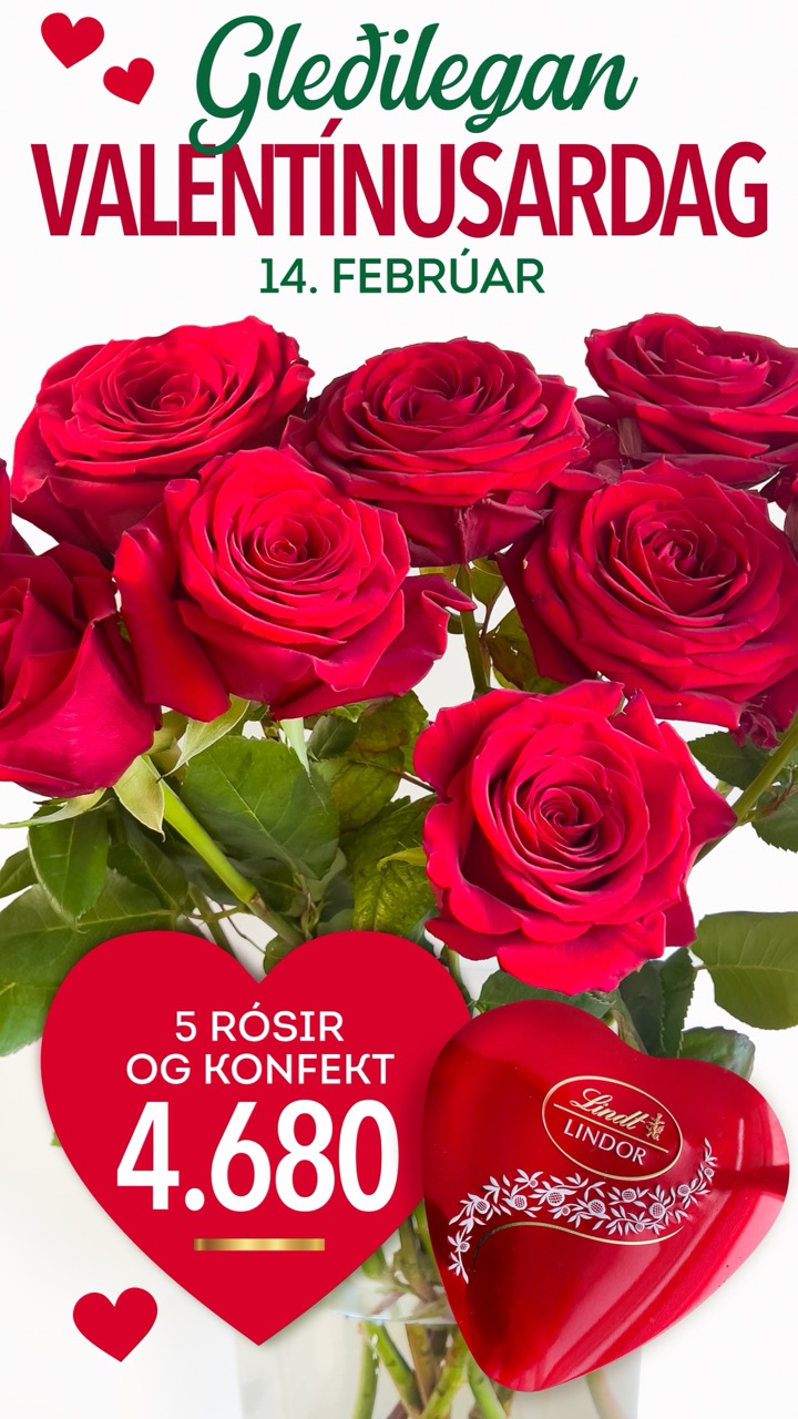 Valentinusar tilboð með sukkulaði, verð 4680