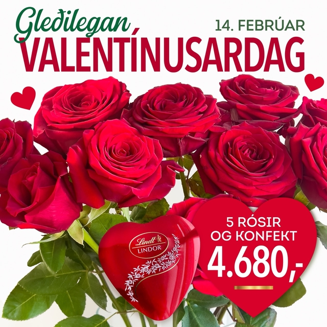 Valentinusar tilboð með sukkulaði, verð 4680